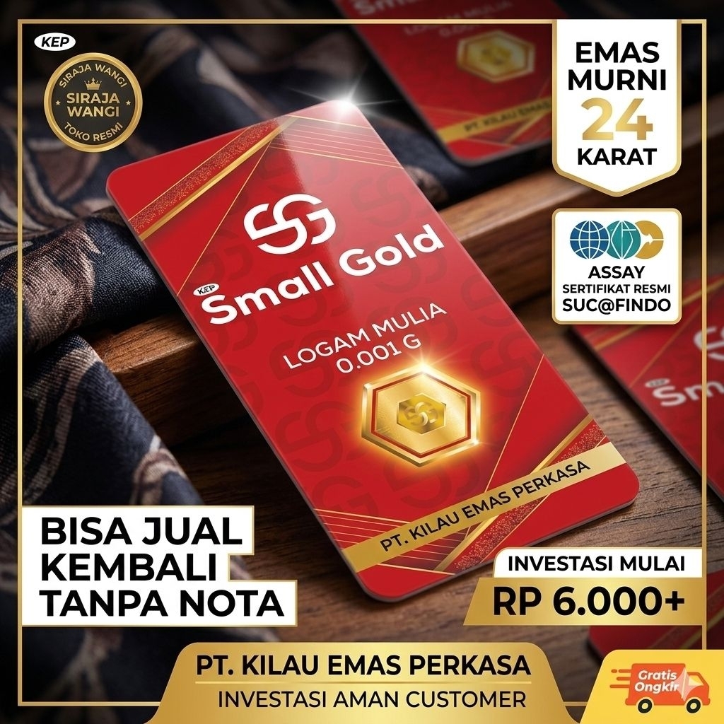 Emas Asli 24K Small Gold 0.001g Logam Mulia Bersertifikat Assay Sucofindo - Investasi Murah Bisa Jua