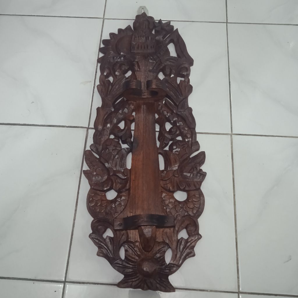 Blawong KRS isi 1 bahan kayu jati motif nogo kembar
