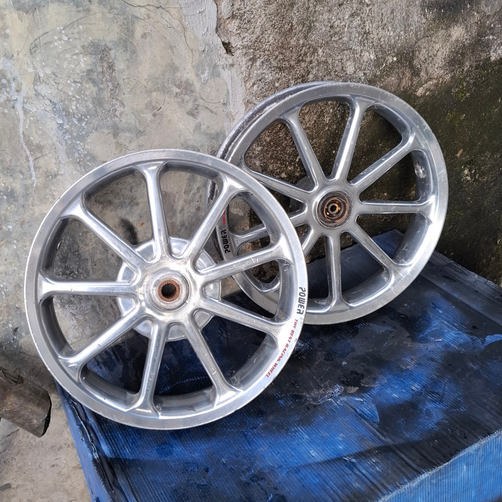 Velg mio m3 fino 125 fi xeon model palang merek power bekas set depan belakang