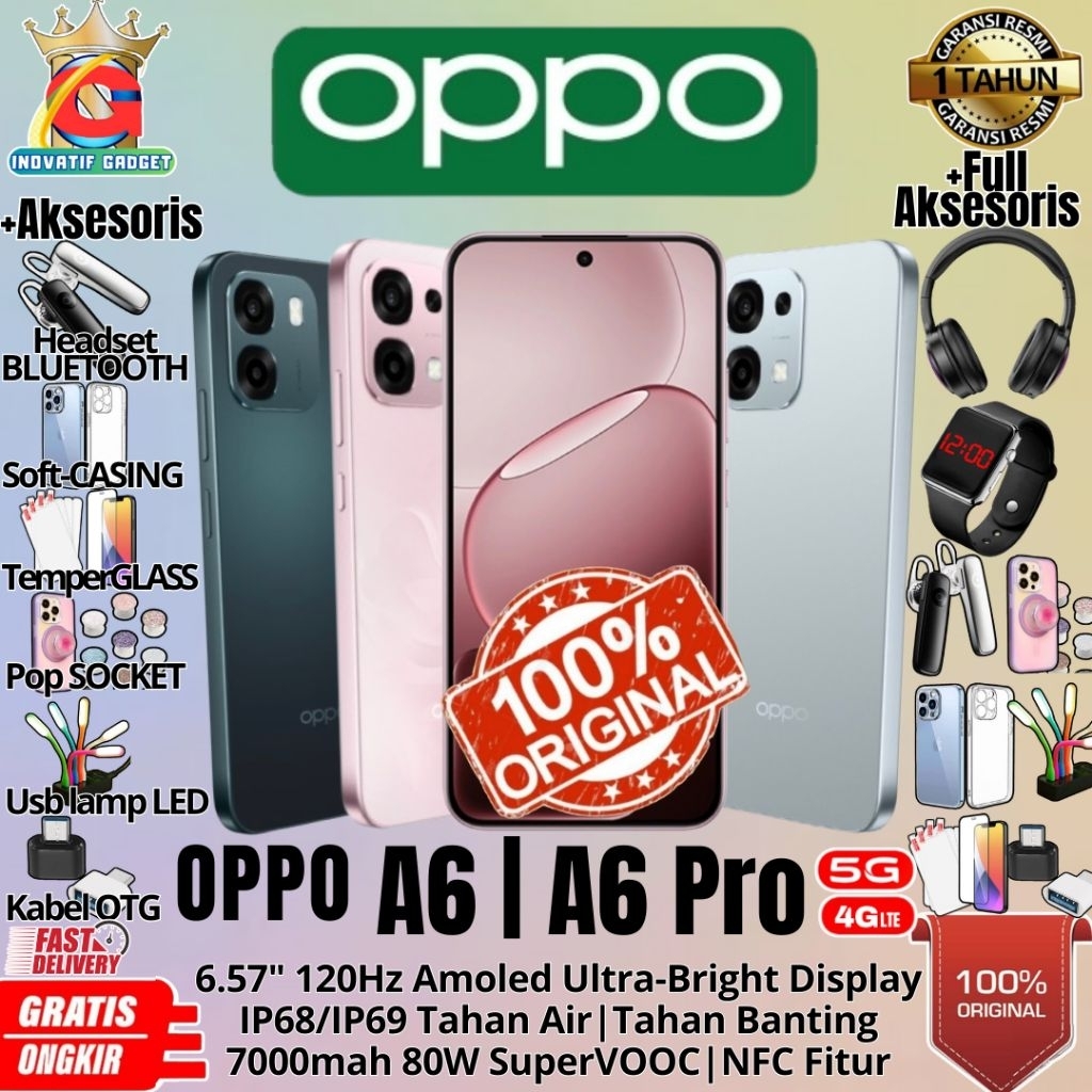 HP BARU OPPO A6 | OPPO A6 PRO | A6PRO 5G 8/256GB & 8/128GB & 6/128GB Ram Upto 16GB Foto dalam Air IP