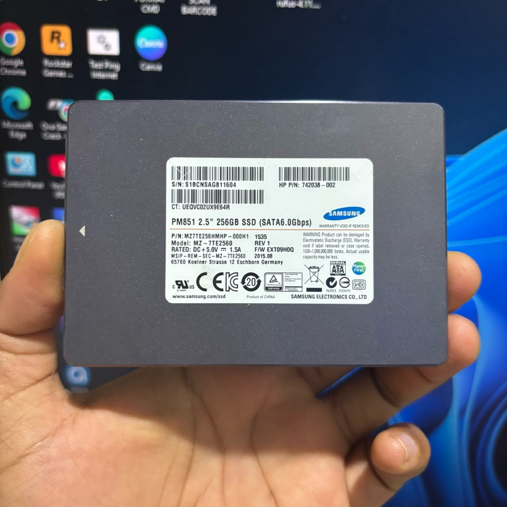 SSD SATA SAMSUNG 256GB SENTINEL 100%