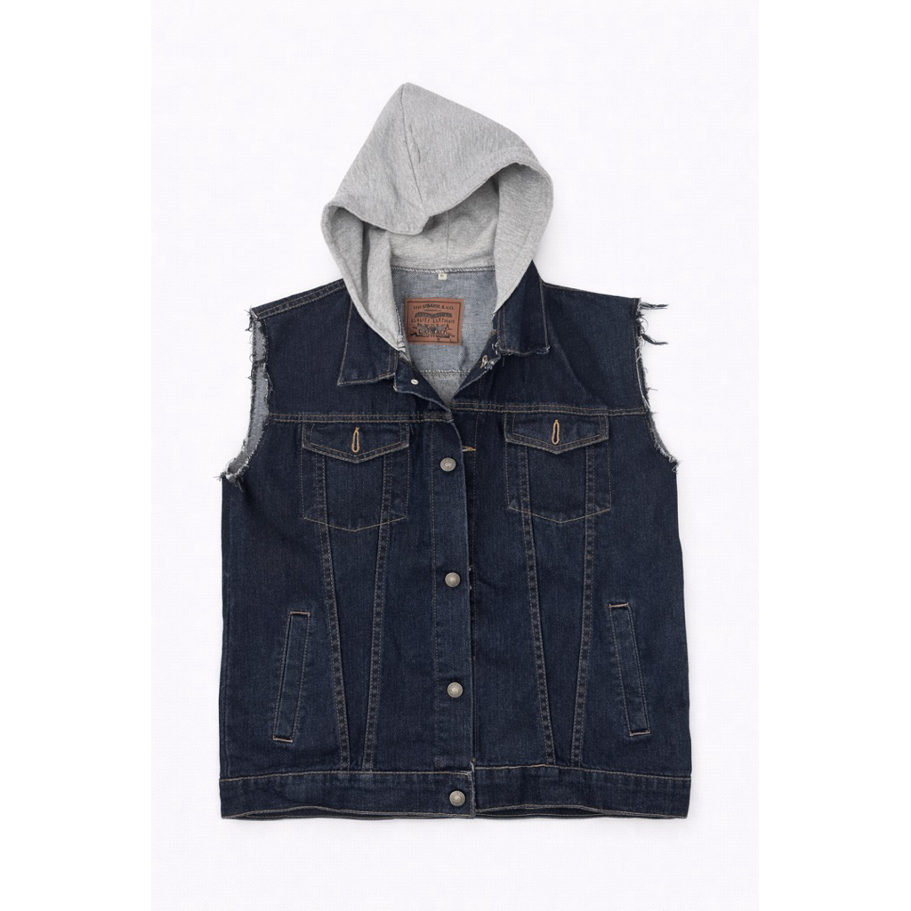 Rompi Denim Hoodie Levi’s Size M – Vest Jeans Pria