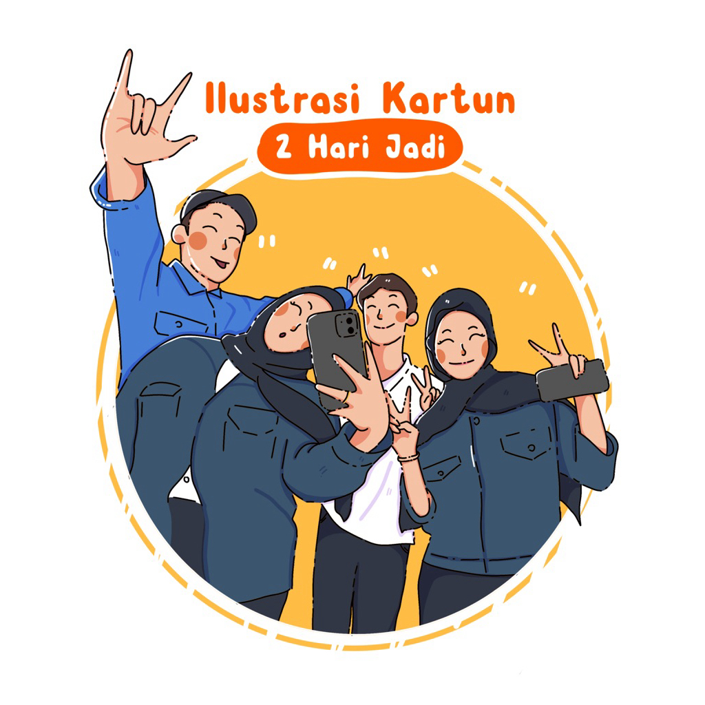 Ilustrasi Digital / Ilustrasi Ucapan / Ilustrasi Wallpaper Gemes