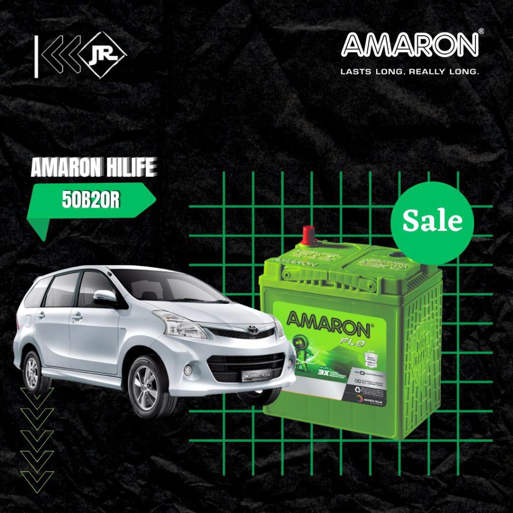 Amaron Flo 50B20R Aki kering untuk Mobil Avanza Old, Xenia, Gran Max, APV