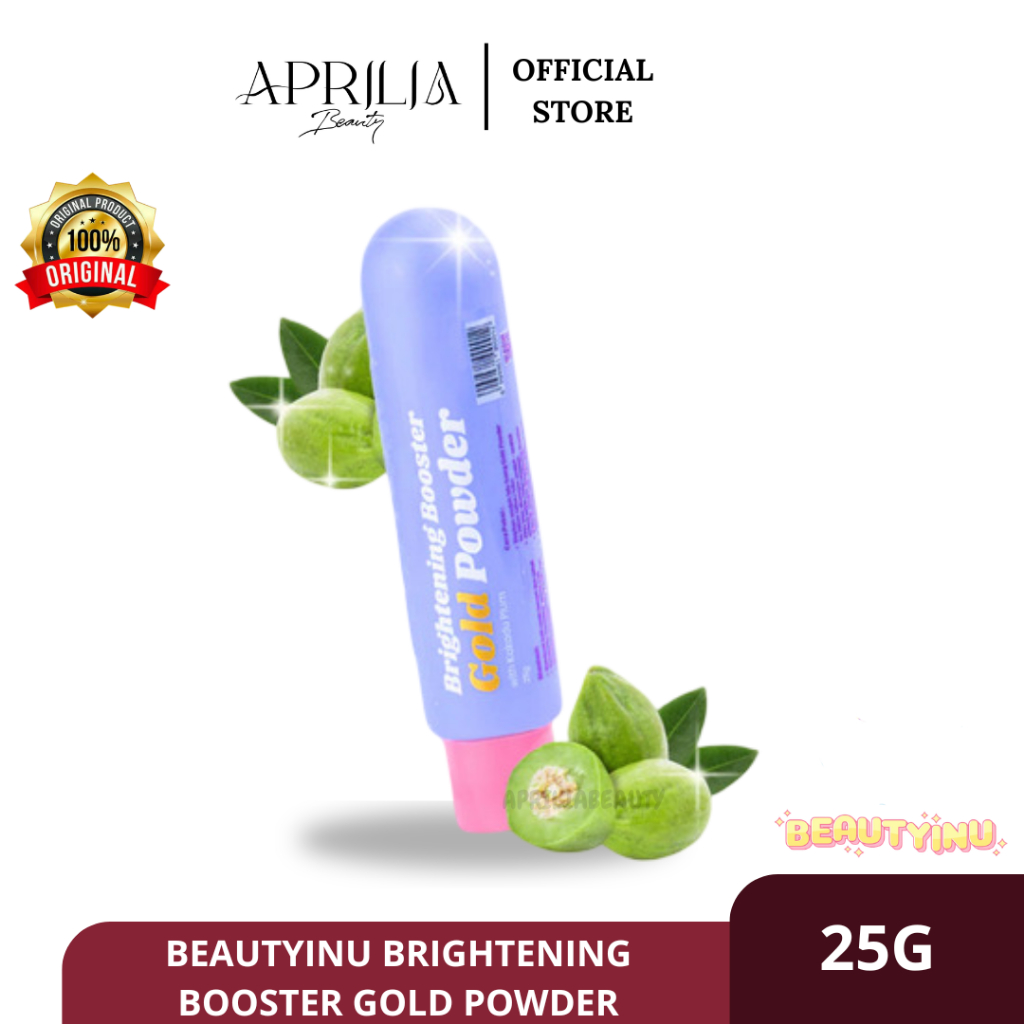 BEAUTYINU - Brightening Booster Gold Powder Serbuk Pencerah Badan & Wajah | BUBUK PENCERAH
