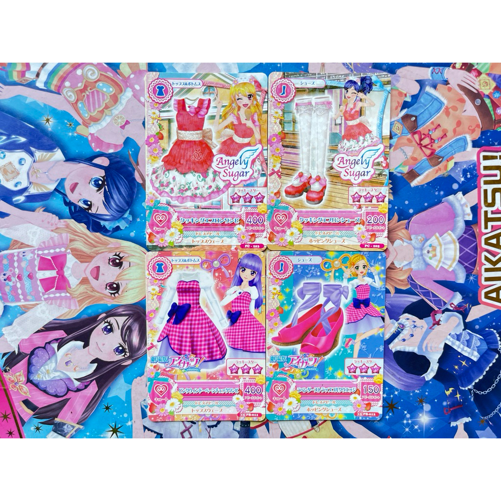 Kartu Aikatsu Cooking Apron Window Pane Ichigo Hoshimiya Aoi Kiriya Sumire Hinaki Angely Sugar Jepan