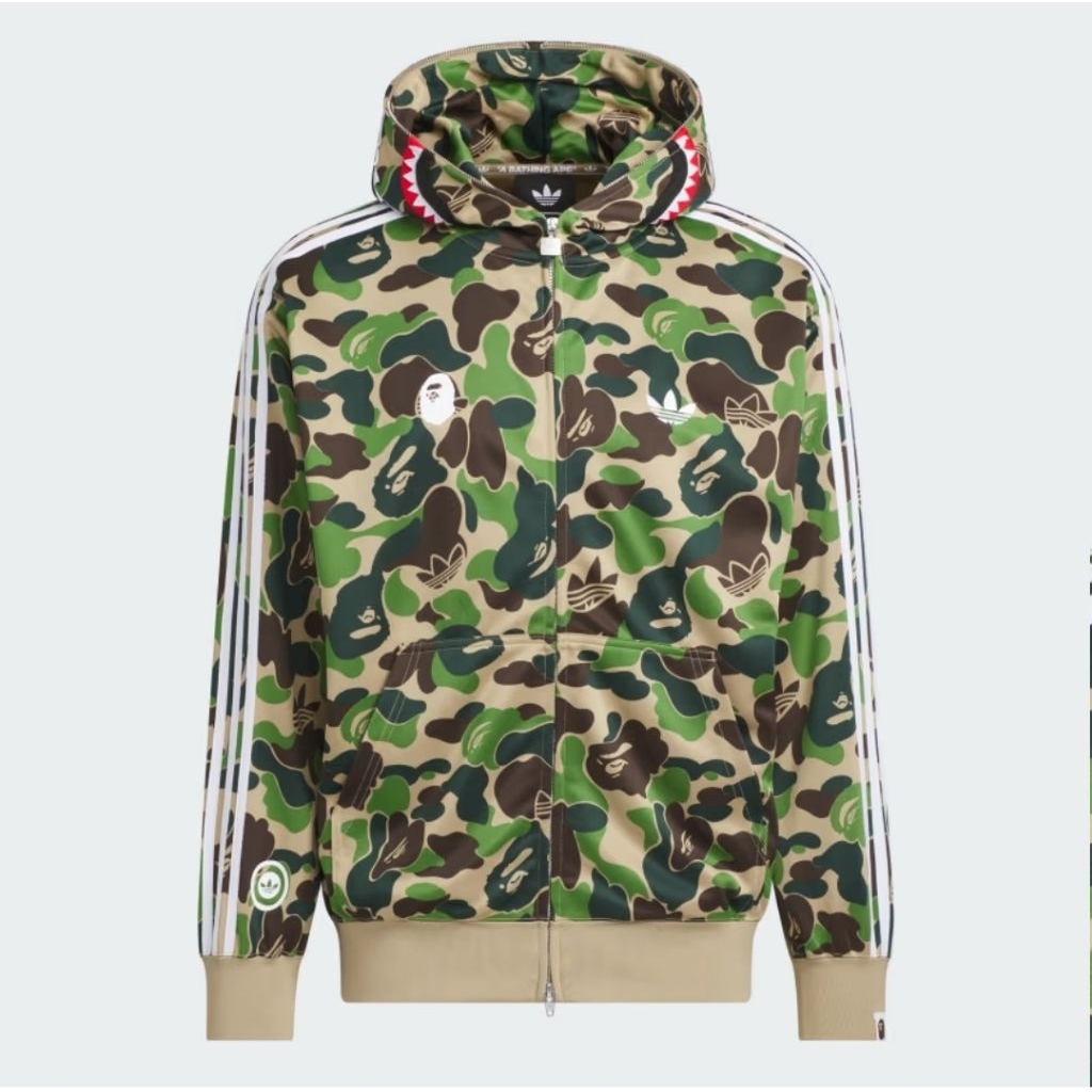 Adidas x BAPE  Shark Track Hoodie Jacket Original Size L