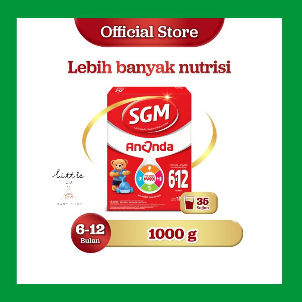 SGM ANANDA 6-12BULAN 1000 GR 1KG / SUSU PERTUMBUHAN 1000GR