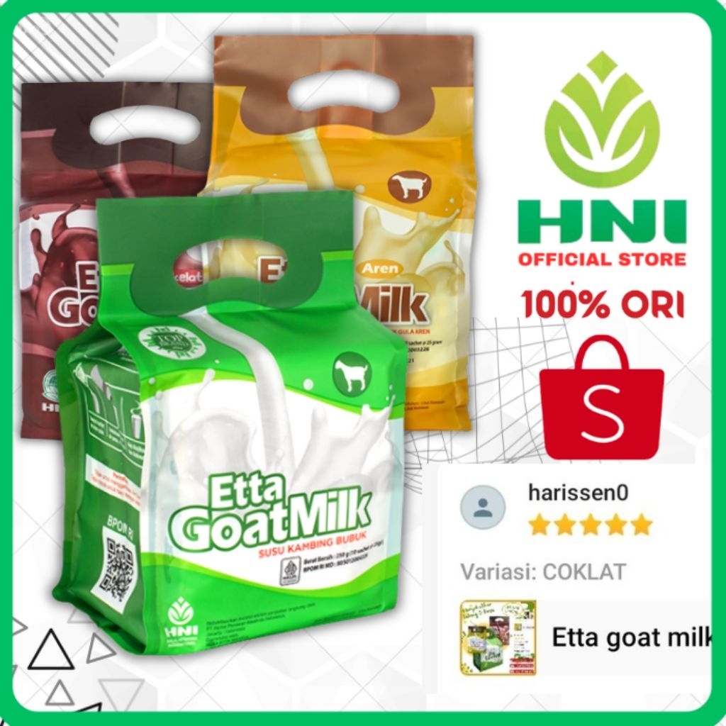 Etta goat milk EGM susu kambing etawa bubuk organik herbal hni hpai