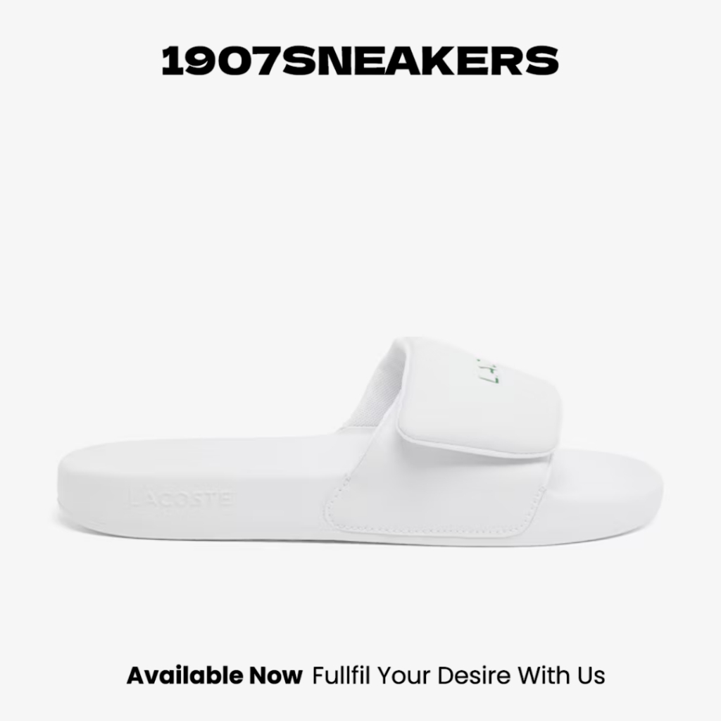 Sepatu Sendal Pria Lacoste Slides Serve 0.0 Strap - White LAC51CMA0024