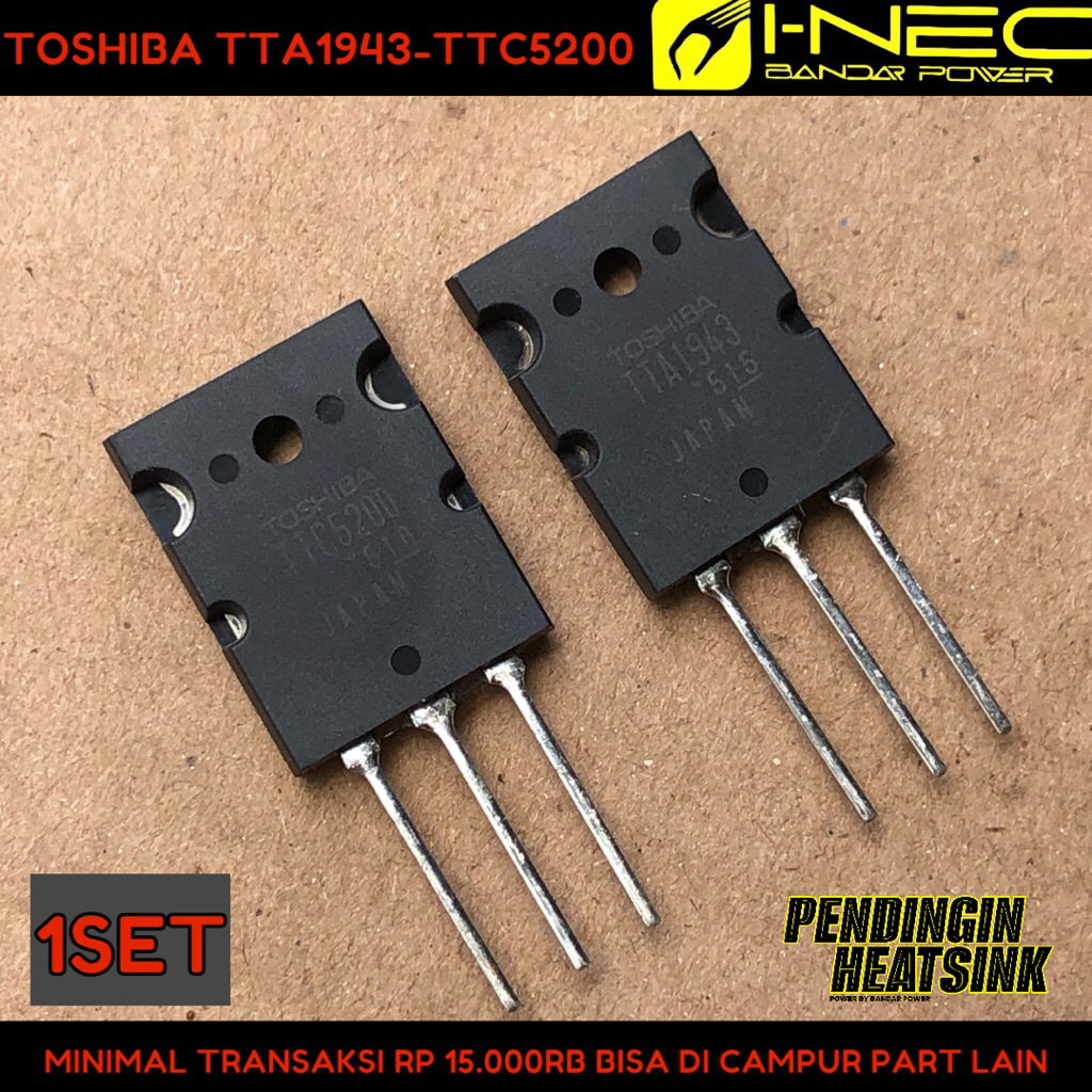 Transistor Toshiba TTC 5200 / TTA 1943 Original ( 1pasang )