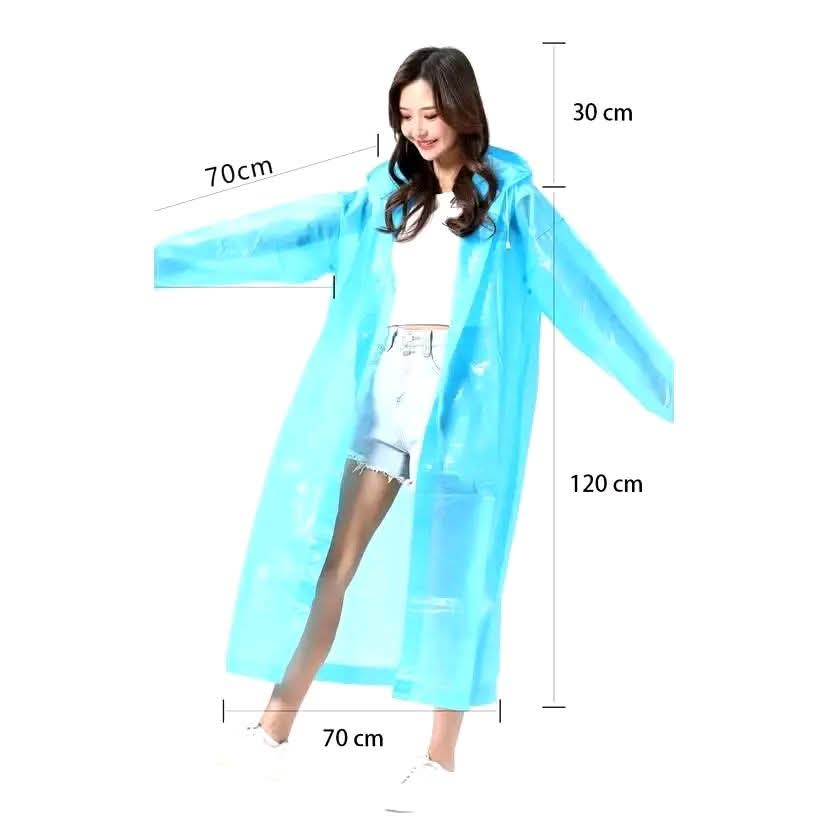 JAS HUJAN EVA | JAS HUJAN HOODIE TERUSAN | PONCO DRESS RAINCOAT LENGAN PANJANG MODEL JUBAH