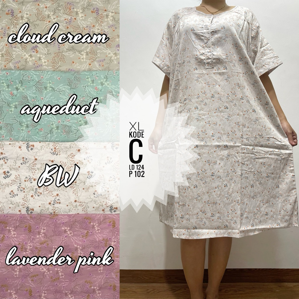 Daster size xl katun jepang ori gold pretty girl busui bumil