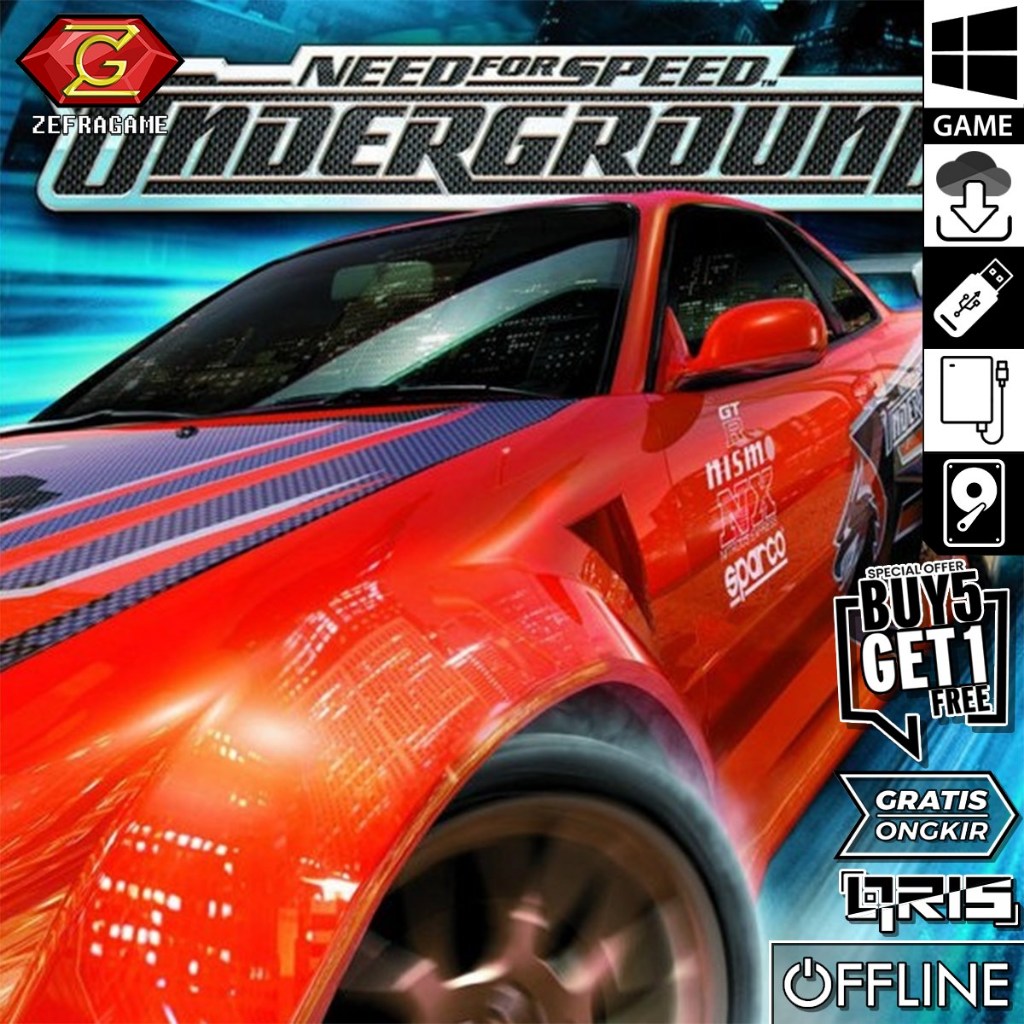 Need For Speed UNDERGROUND 1 NFS UG Game PC Laptop Games