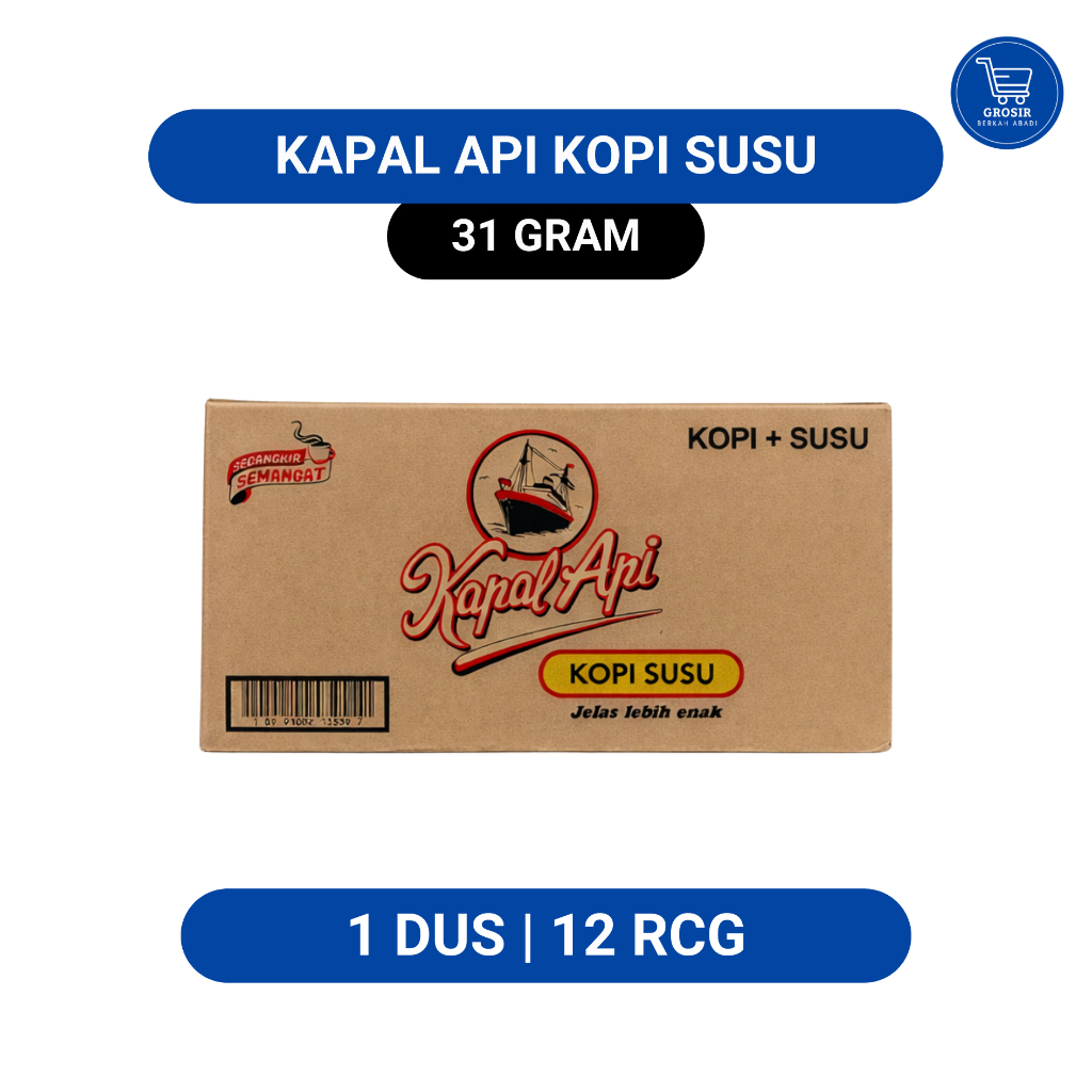KOPI KAPAL API SUSU 1 DUS 12 RENCENG – GROSIR MURAH