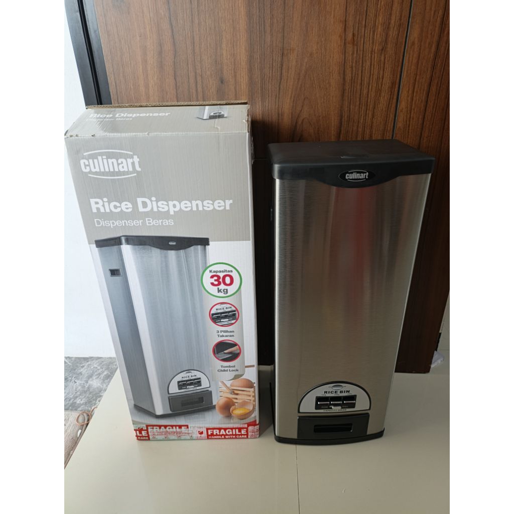 Tempat Beras 30 kg stainless steel Dispenser beras 30 kg culinart