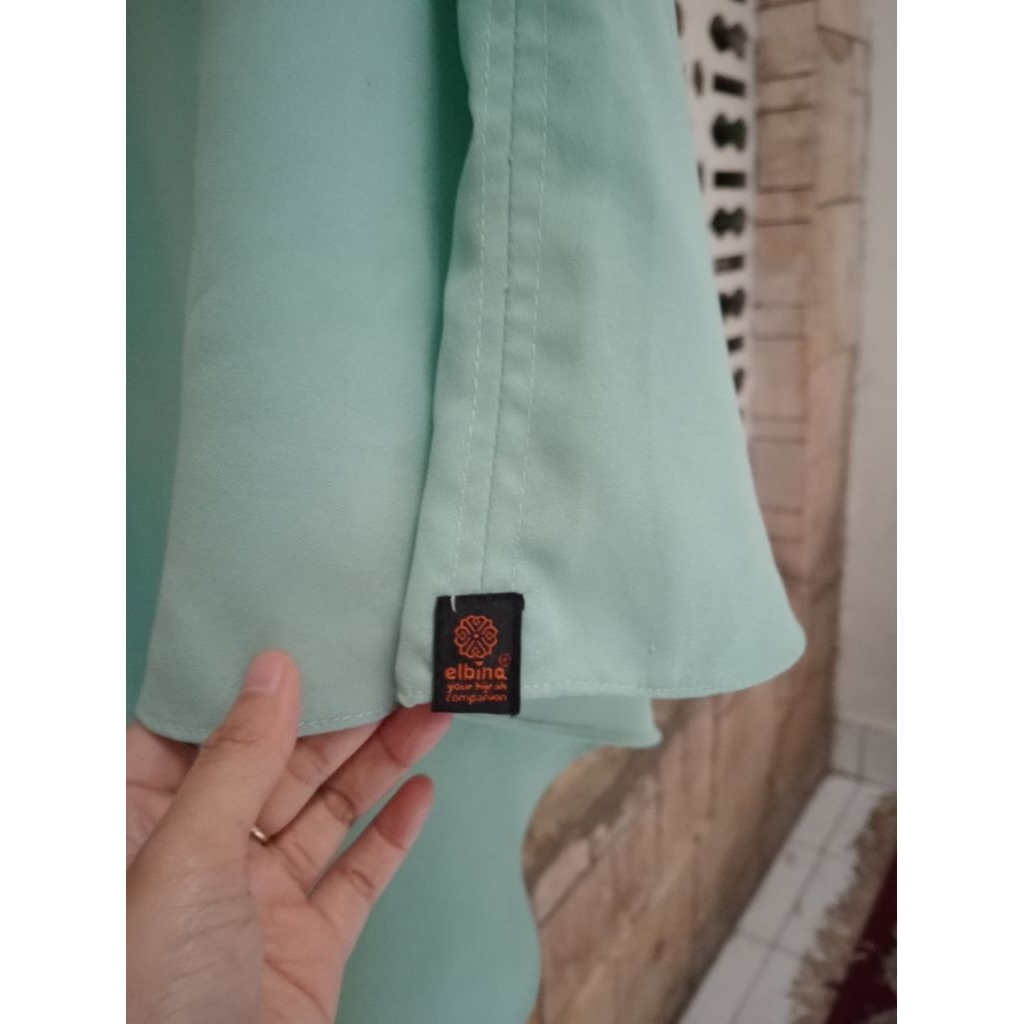 Baju Gamis +kerudung setelan Elbina