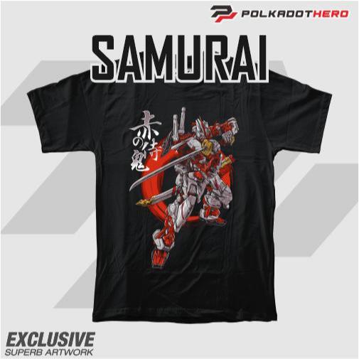 POLKADOT HERO RED ASTRAY SAMURAI - KAOS GUNDAM - REGULAR - BIGSIZE - KAOS HOBI - COTTON COMBED 24S