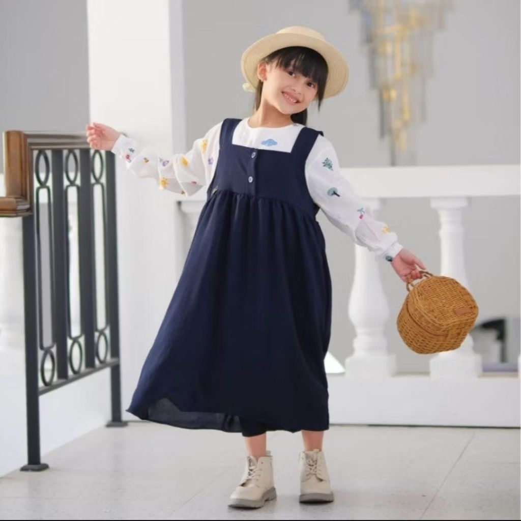 Over All Anak Perempuan Korean Style Gamis anak rompi umur 3-4 Tahun