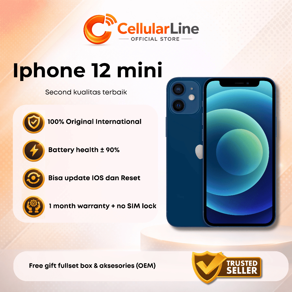 IP 12 MINI 64GB/128GB/256GB SECOND FULLSET MULUS ORIGINAL BERGARANSI