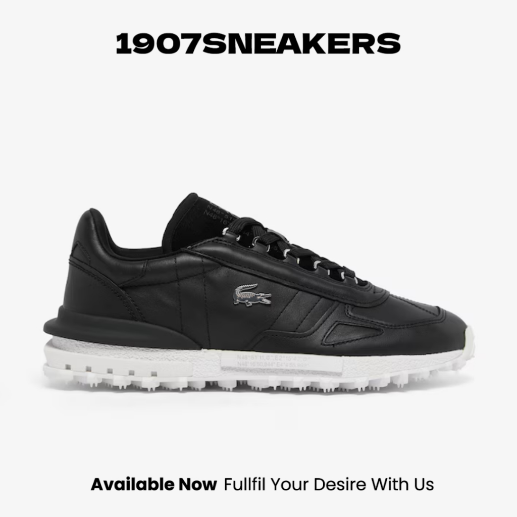 Sepatu Sneakers Pria Lacoste Elite Active Leather - Black LAC51SMA0028