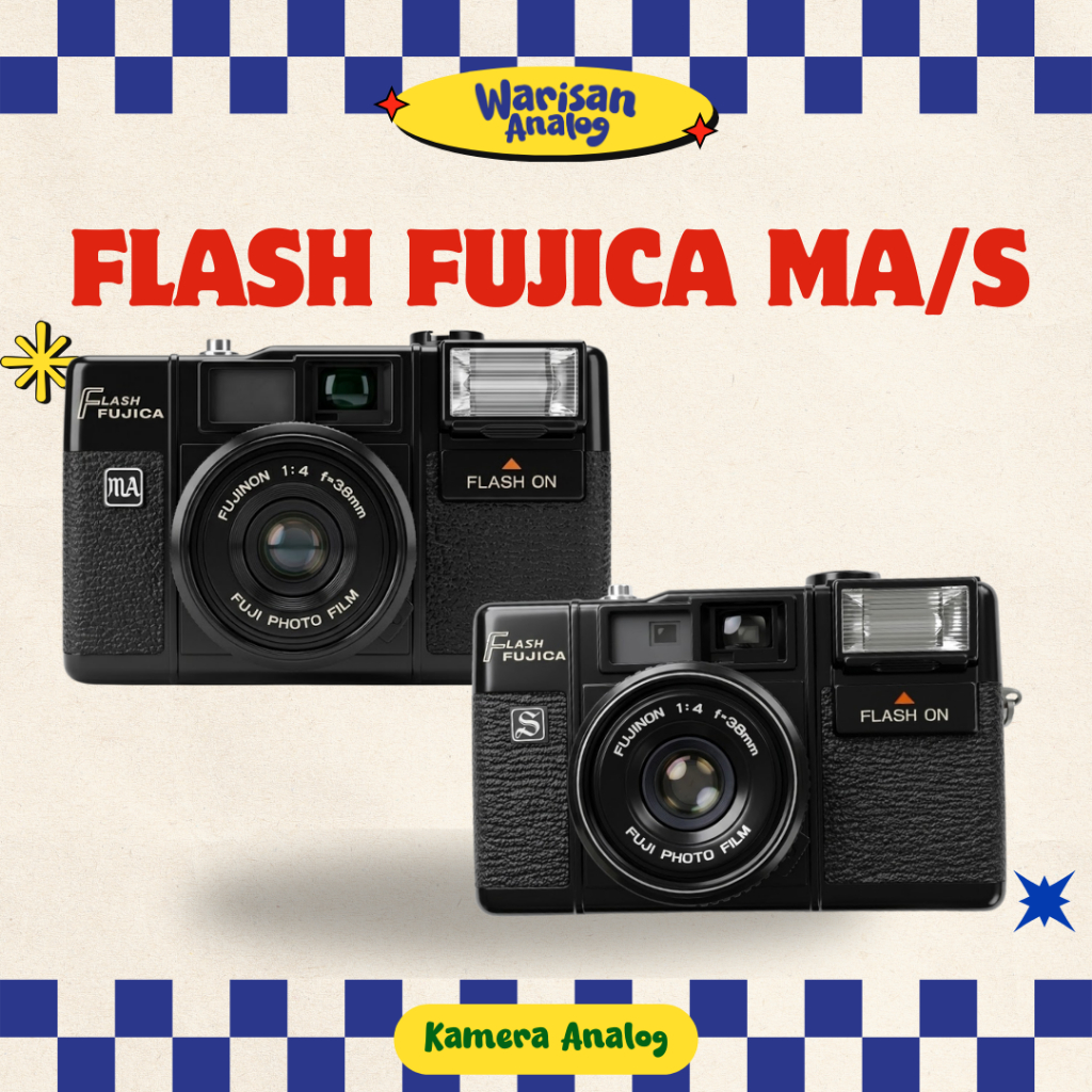 KAMERA ANALOG FLASH FUJICA MA/S | REUSABLE CAMERA FILM 35MM