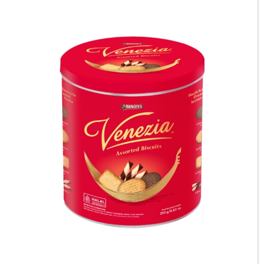 Arnotts Venezia Biskuit Kaleng Assorted 250 gr