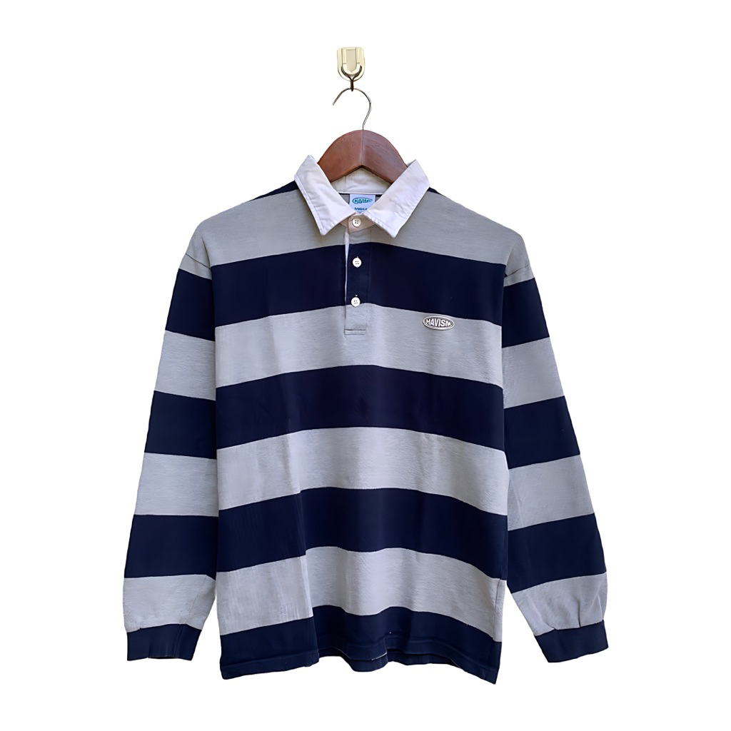 RUGBY SHIRT STRIPE HAVISM PATCH LOGO