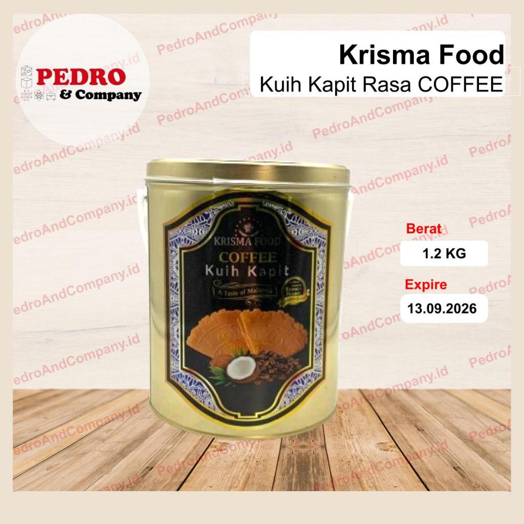 Krisma Food Kuih Kapit rasa COFFEE 350 gram biskuit kaleng malaysia