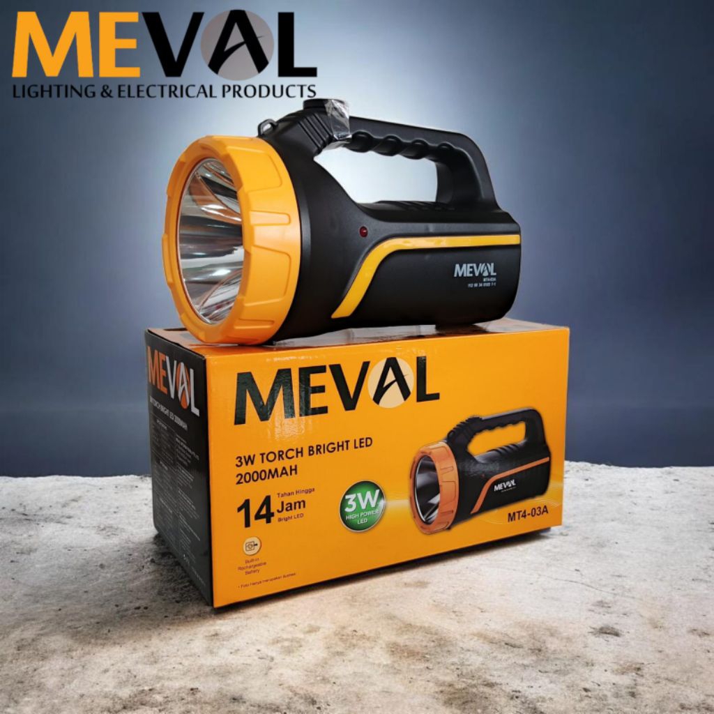 senter 3watt, MEVAL senter. MEVAL MT4-03A