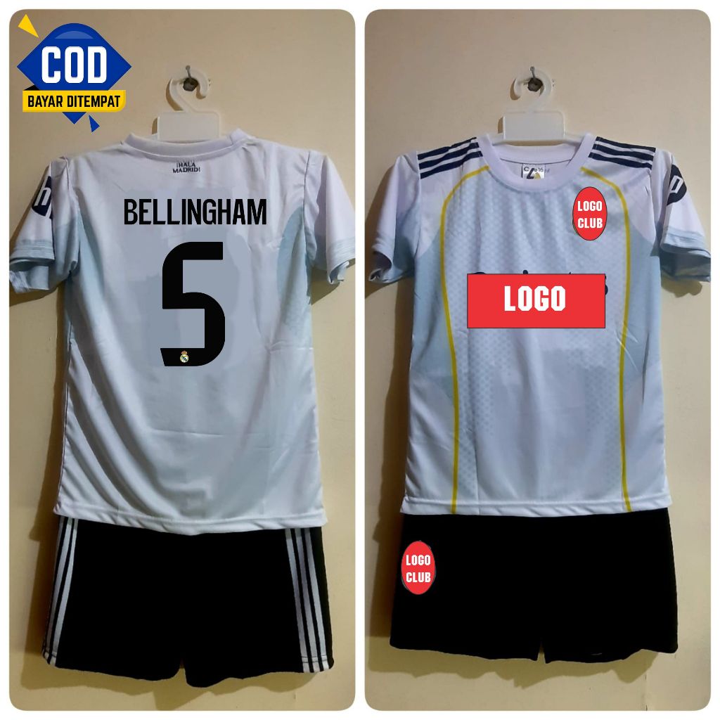 SETELAN MDRD Jude Bellingham ANAK LAKI LAKI | baju bola club vini jr bellingham terbaru kaos sepak b