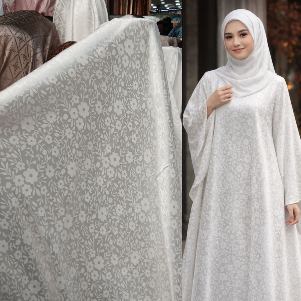 Kain bahan armani jaguard silk halus lembut / Kain armani jaguard silk original import