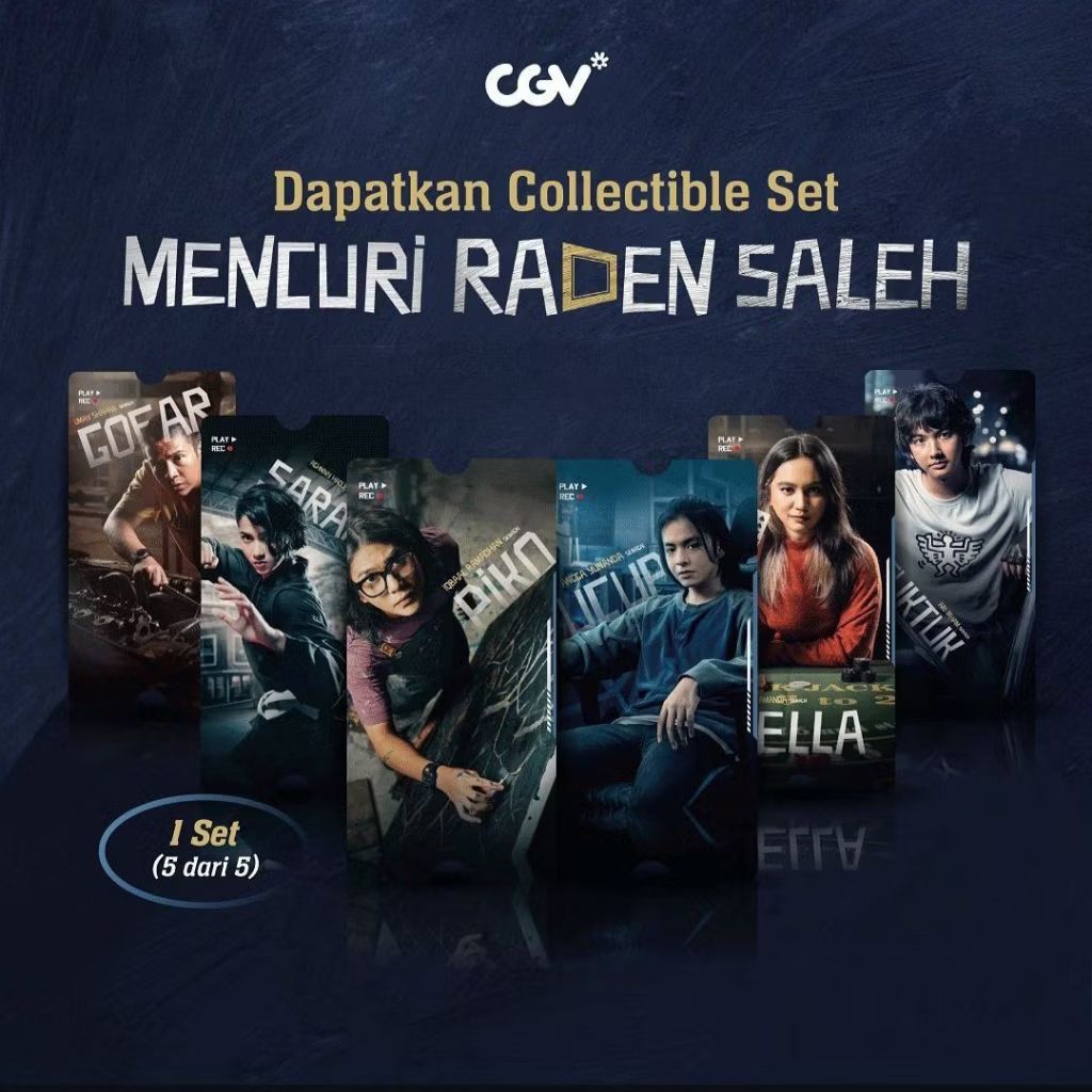 MENCURI RADEN SALEH Collectible Ticket Set CGV Indonesia CT No.10 Iqbaal Ramadhan Angga Yunanda Aghn