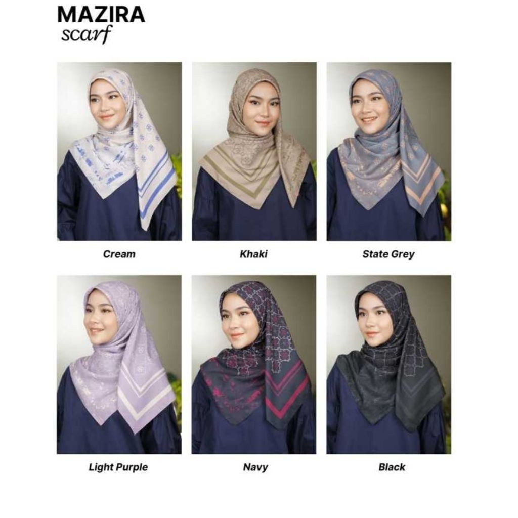 Zoya Mazira Scarf || Hijab Motif Premium Zoya