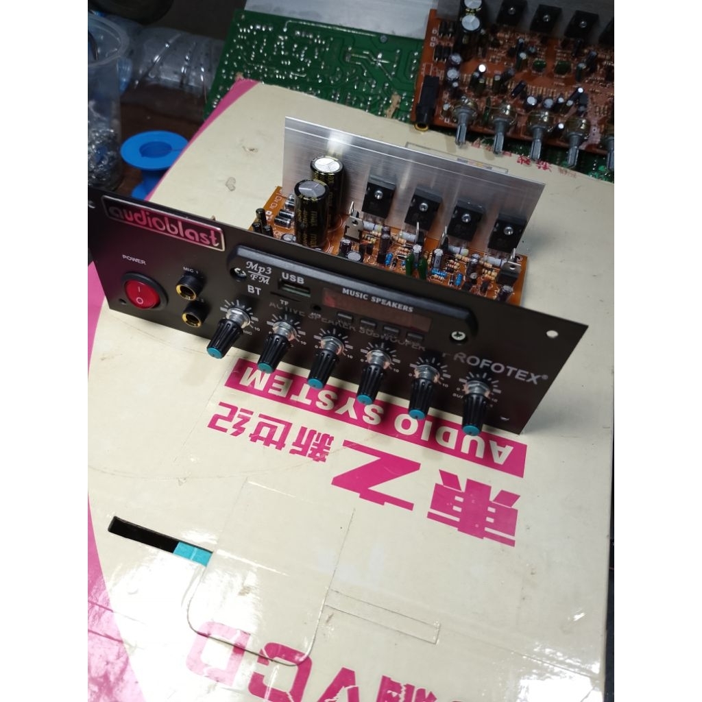 modul kit amplifier stereo echo subwoofer bluetooth untuk supply maximal 32