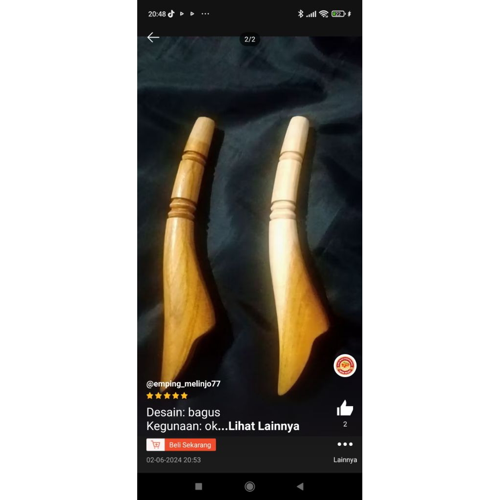 gagang Pancingan atw pahul bahan kayu jati berkialitas