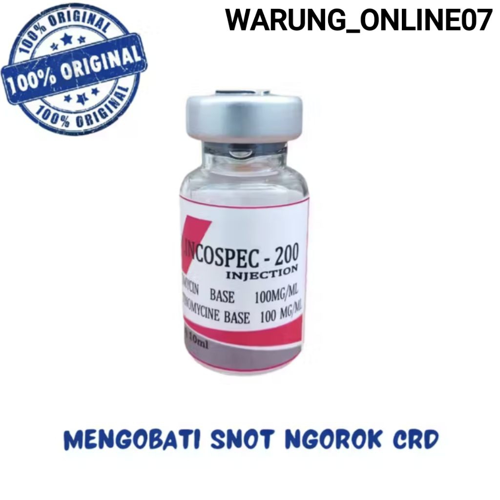Lincospec 200 dosis 10ml Original Produk ( Red New Formula ) Antibiotik Obat Ayam Sakit Snot Ngorok 
