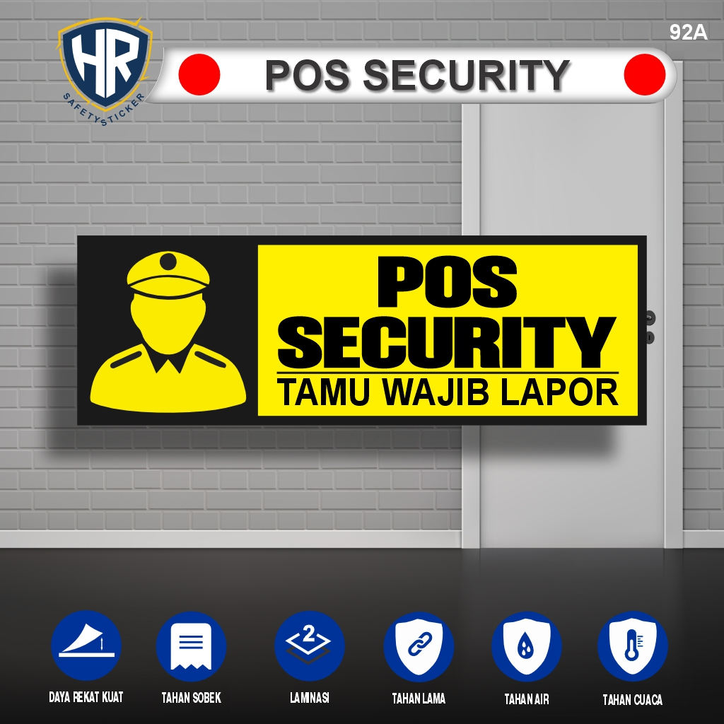 Stiker Pos Security – Sticker Pos Satpam Peringatan Security Waterproof