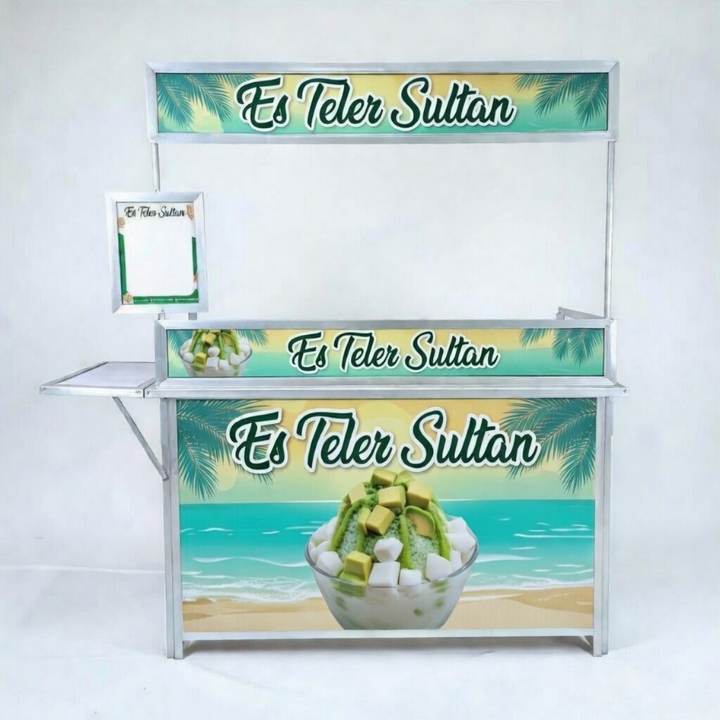 Booth Portable Jumbo Gerobak Lipat Meja Usaha