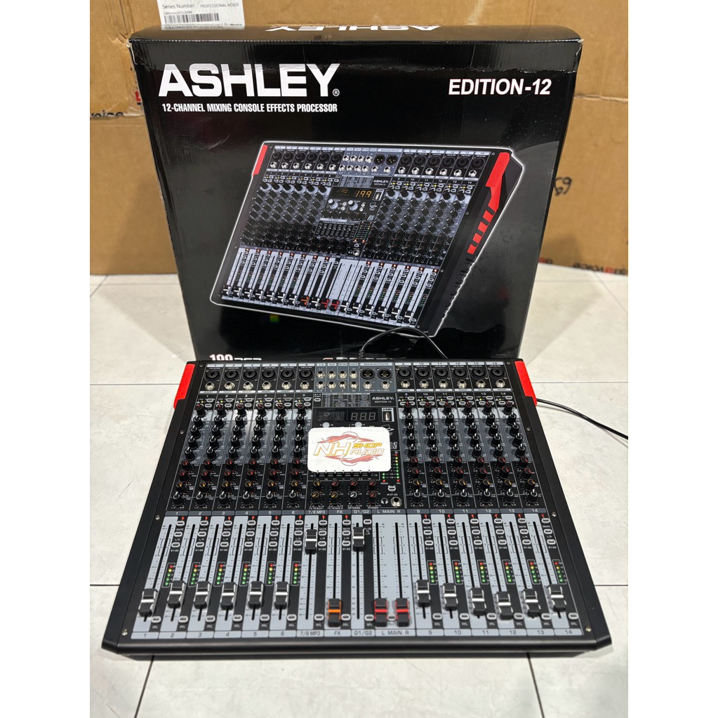 Mixer Audio Ashley Edition12 Edition-12 Edition 12 New 12 Channel Fader Panjang Efek Reverb Digital 