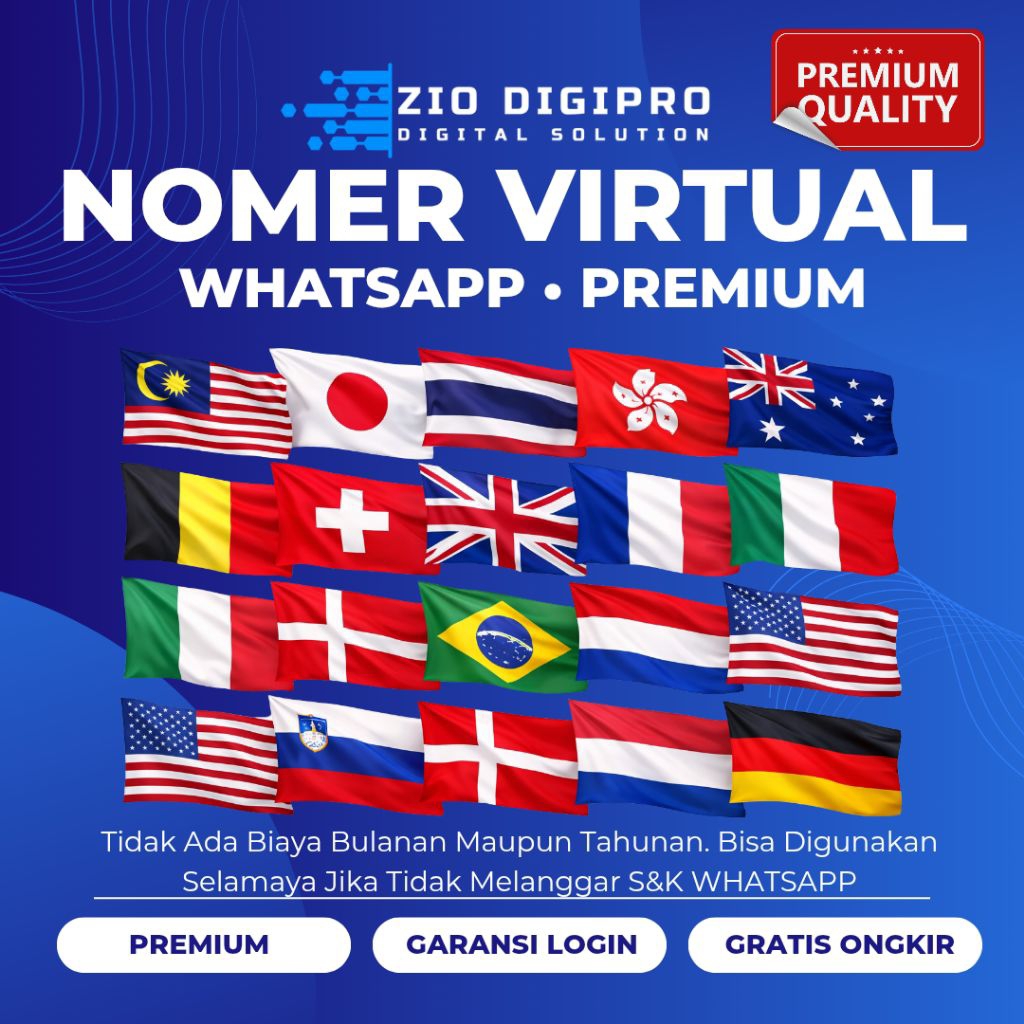 Nomor Virtual Luar Negri Premium Untuk Whastapp All Country