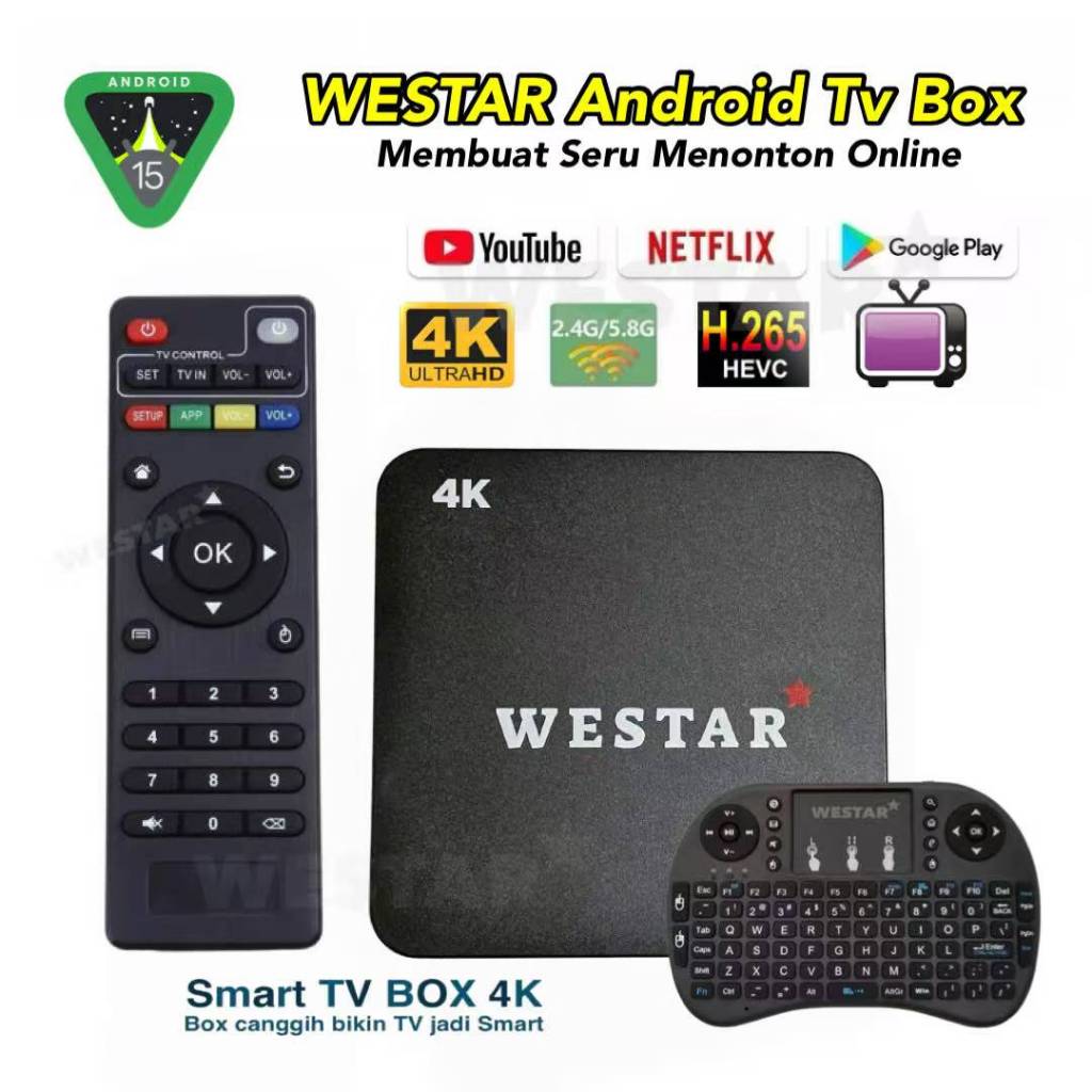 WESTAR Android Tv Box 4K HD Ultra Android STB Smart TV Box Unlock Tv Box Netflix Global
