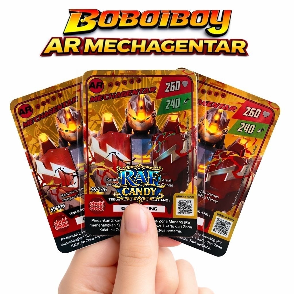 Kartu Choki Choki AR Mechagentar Edisi Terbaru 10 Kartu