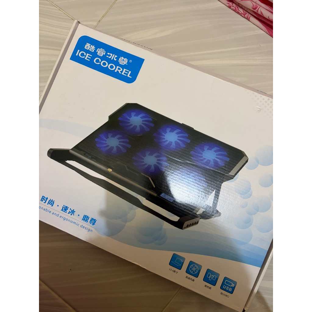 Standing Laptop Ice Coorel Cooling Pad