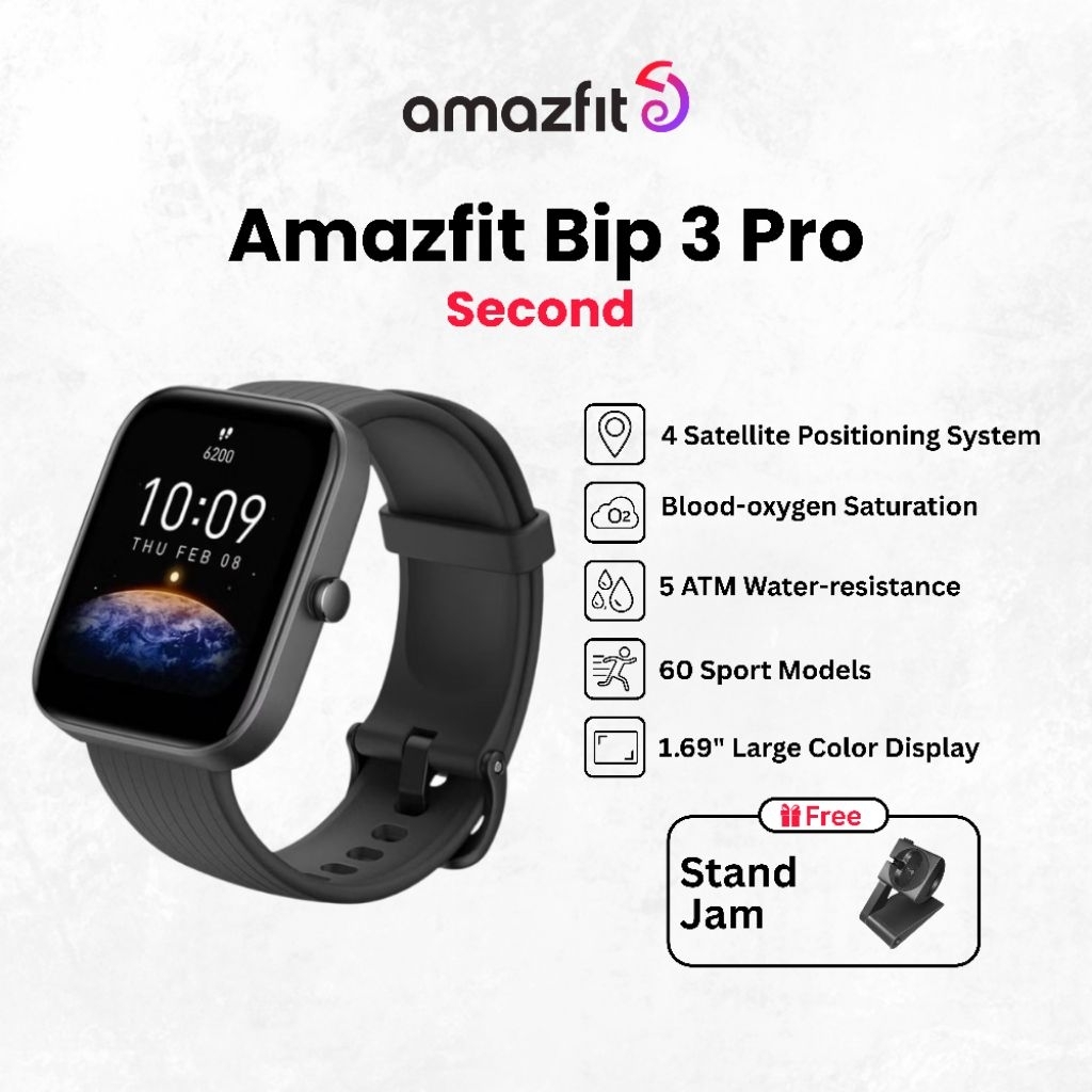 Amazfit Bip 3 Pro Black Second