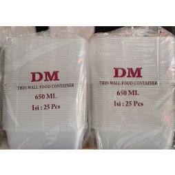Thinwall DM cup 650ml/DM Kotak cup/Cup kotak  [5pcs]