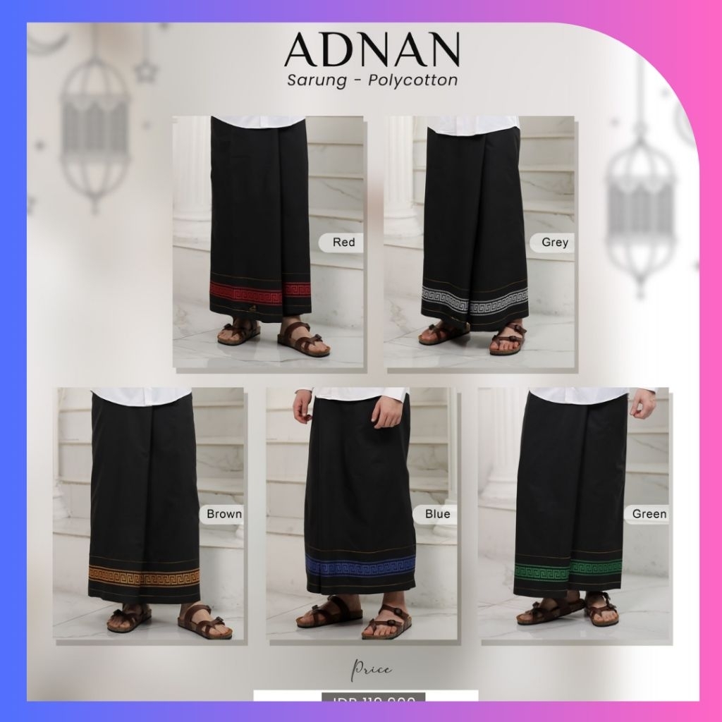 SARUNG ADNAN BY ARRAFI MEN TERBARU POLLY COTTON
