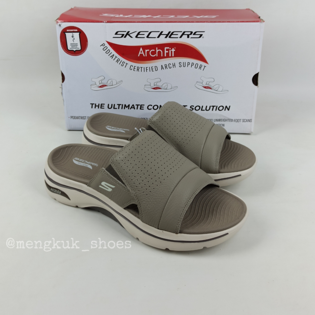 Sandal Skechers Go Walk Arch Fit 2.0 ULTRA SPAN II TAUPE Original size 44.5 Bnib - SANDAL PRIA MEWAH