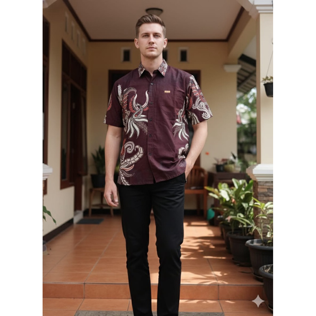 kemeja batik lengan pendek pria kemeja batik lengan pendek cowok kemeja batik lengan pendek pria bah