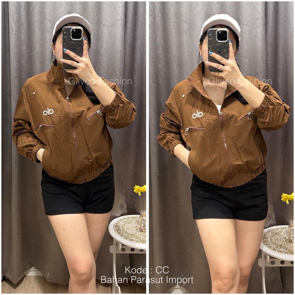 GLIVEO (COD) - JAKET KOREA PARASUT IMPORT PREMIUM / JAKET PARASUT CEWEK / JAKET HOODIE WANITA